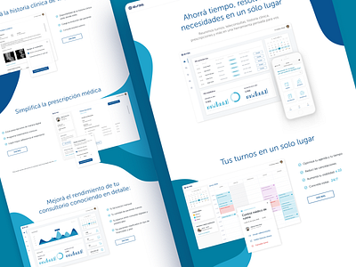 OSDE's landing page prototype app dashboard design design app design sprint doctors flat landing page landing page ui osde prototype telemedicine ui ux website