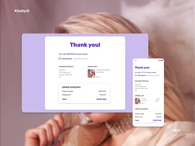 #DailyUI #017 Email Receipt app daily 100 challenge dailyui design ecommerce email receipt mobile mobile ui order receipt shop summary thankyou ui user experience userinterface ux