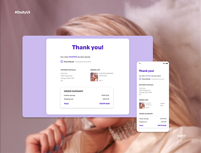 #DailyUI #017 Email Receipt app daily 100 challenge dailyui design ecommerce email receipt mobile mobile ui order receipt shop summary thankyou ui user experience userinterface ux