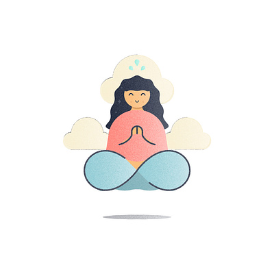 Yoga Lady design flat icon illustration minimal vector