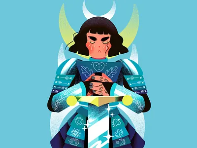 Knight character design illustration illustration digital procreate procreate illustration