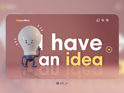 Lampadino 💡 3d adobexd blender characterdesign characters design design art designs funny inspiration inspiration3d ui uidesign uidesigninspiration uiinspiration uiinspirations user experience ux web