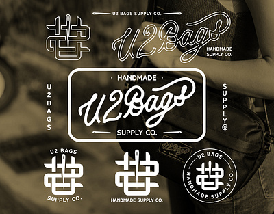 U2BAGS - Logotype & Simple Brand Identity badge design bag manufactured brand design brand identity branding graphic design hand made handlettering identity lettering lettering logo logo logotype monogram monoline patch design script logo sketch typography visual identity