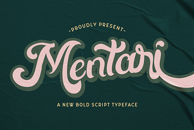 Mentari - Bold Script Font bold brush calligraphy font groovy handdrawn handlettering logotype multilingual puaencode retro script stylish vintage