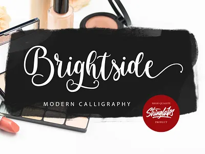 Brightside - Modern Calligraphy Font calligraphy casual elegant feminime handdrawn handlettering handwritten ligature lovely luxury modern script signature stylish whimsical