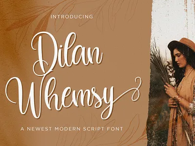 Dilan Whemsy - Modern Script Font calligraphy casual elegant feminime handdrawn handlettering handwritten ligature lovely luxury modern script signature stylish whimsical