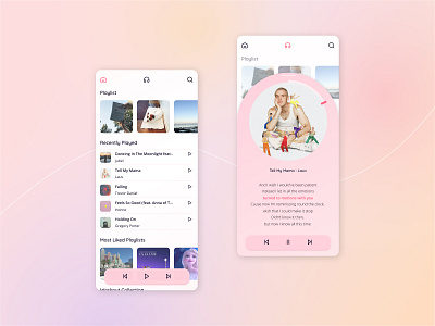 Music Player UI Design app app design branding design figma illustration music player app music player ui product design ui ui design ux