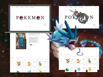 #5 Vacation Booklet black design figma pokemon pokemon go ui web webdesign website white