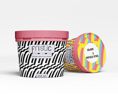 Ice Cream Plastic Jar branding design graphicart illustration mockup packaging packaging mockup packagingdesign pattern ui