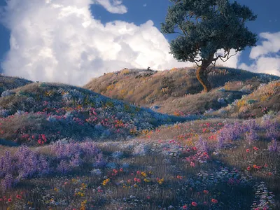 Wild 3d 3d art cinema4d landscape landscape illustration octane