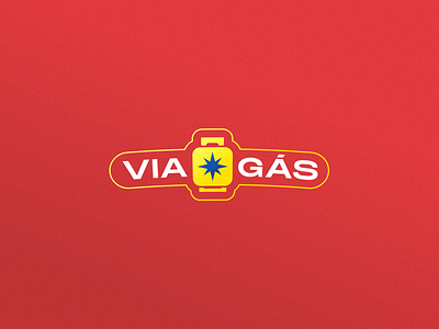 VIA GÁS brand branding distribution fire gas gas station gasoline graphics identity logo logo design red star vector