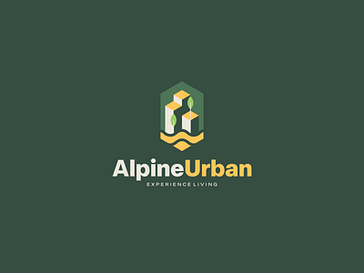 Alpine Urban alpine branding building character city combinationlogo design icon living logo logodesign mark pine property symbol urban vector