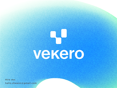 Vekero Logo Design app brand branding bridge coding data digital fintech geometric letter mark monogram logo logo design logos logotype packaging renault station tech thefalcon three worlds