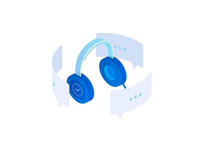 SaaS isometric illustration branding branding agency branding design flat headphones illustraion illustration art saas website support web