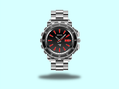 Wristwatch branding chrome design gradient illustration illustration realistic illustration wristwatch