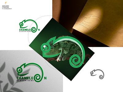 Chameleon Logo branding corporate branding design illustration logo logodesign typography vector