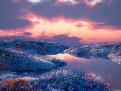 Edge of the World 3d 3d art 3d artist 3d artwork cinema4d landscape landscape illustration octane