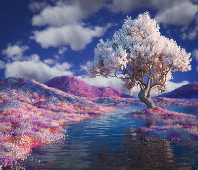 Hero 3d 3d art 3d artist cinema4d landscape landscape illustration octane