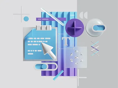 System 3d 3d art abstract branding c4d cinema4d design geometric gradient illustration modern octane petertarka render set style system ui uiux web