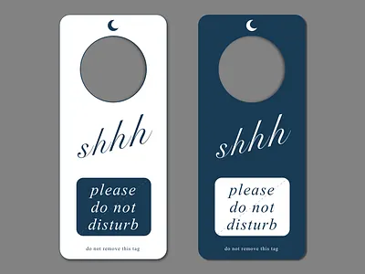 shhh Door Tags design door hangers door tag door tags doors minimalist