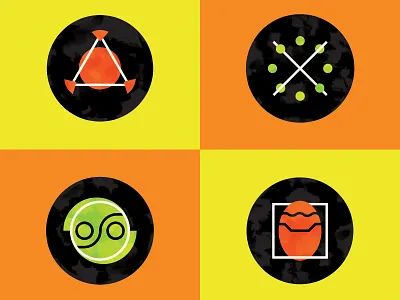 The Jak and Daxter Soundtrack (Vinyl Design) - Label Icons art direction design fangamer graphic design icon illustration pantone playstation pop culture vector