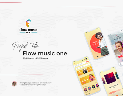 „Flow music one“ Mobile App UI/UX Design app brand branding branding design design graphic design mobile app ui ui ux design ux