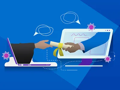 Post-COVID University Communication branding coronavirus covid covid 19 design design art designer drawing illustration vector