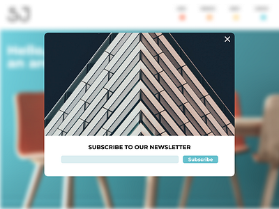 Pop-Up / Overlay 016 dailyui design flat minimal minimalist typography ui ux web website