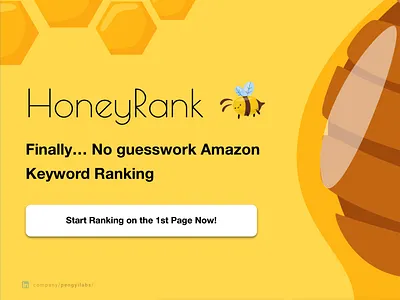 HoneyRank Amazon Keyword Rating Website Design amazon amazon sellers bee design ecommerce ecommerce business ecommerce shop honey keyword keywords landing page landing page concept orange ui design website website design yellow