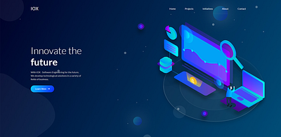 IOX branding css design ui ux vector web design