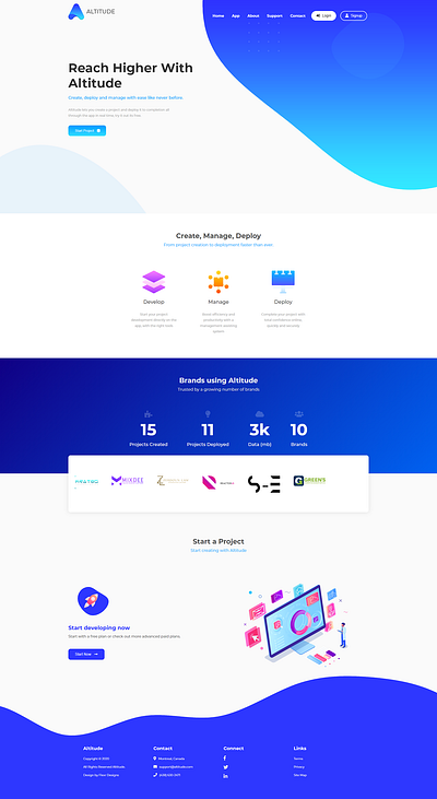 Altitude app branding css design javascript logo react ui ux web design