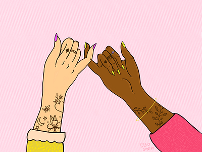 Pinky Promise femaleillustrationart illustration pinkypromise procreate standwithwomen women women empowerment womensupportingwomen womenwhodesign womenwhodraw