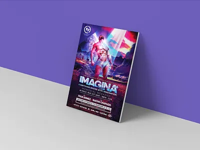 Imagina Flyer Design branding flyer design graphic design imagina jb design studio lgbt party flyer