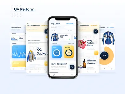 Underarmour Perform // Always Stay Prepared For The Race art center artcenter athlete college dashboard figma merchandise running statistics ucla ui uiux underarmour ux ux design