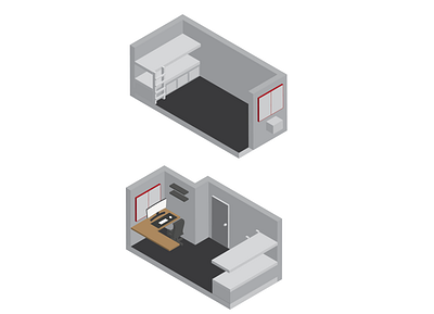 Isometric Minimal Room Design. design illustration illustrator vector