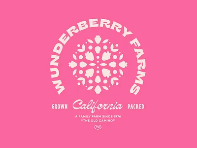 Wunderberry Farms berry branding california farm identity illustration logo mark packaging