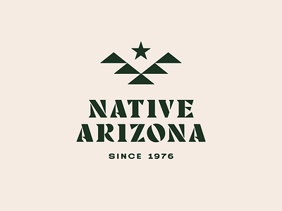 Native Arizona arizona bird brand branding icon identity logo mark stars type