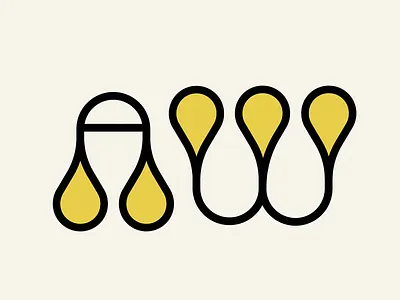 AW Mark adobe adobe illustrator chunky curves design groovy lemon lemon drop logo nashville play retro sunshine tennessee type typography yellow