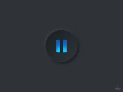 Pause Button (Dark) button darkmode neumorphism pause