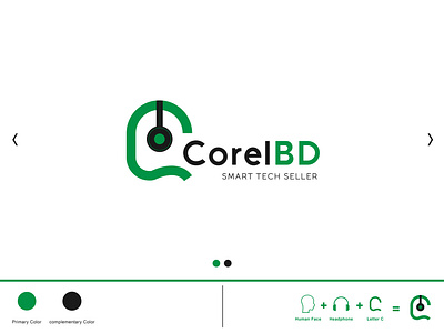 CorelBD Logo Design bangladesh brand brand identity c letter c logo design graphicdesign green head headphone logo logo mark logodesign logodesignchallenge logodesignersclub logotype modern modern logo tech tech logo