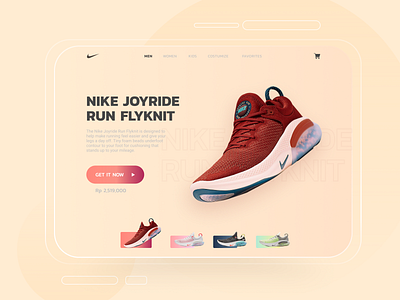 Nike Website Exploration design exploration flat flatdesign nike nike joyred style typography ui ux vector website website ui