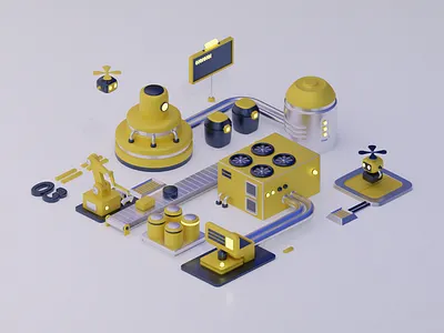 Isometric 3d ilustration blender design illustration isometric illustration