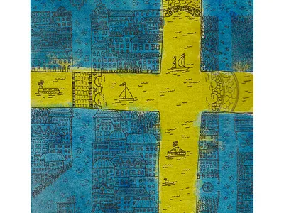 Sweden city flag gothenburg illustration sweden watercolor
