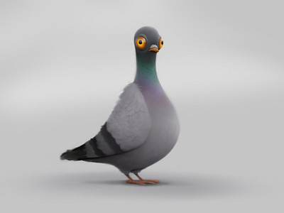 Pigeon animals bird cartoon cartoon illustration character character design crazy cute fun funny pigeon silly visdev weird