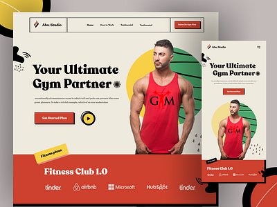 Fitness landing page design home page homepage homepage design landing landing page landing page design landingpage ui ui design uidesign web web design web page webdesign website website design