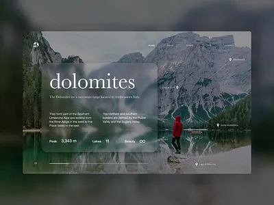 Travel Agency Rebound - Dolomites agency dolomites interaction interaction design landscape rebound travel travel agency ui ui design ux ux design web website website design