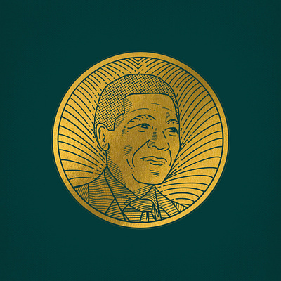 Nelson Mandela design engraving etching graphic icon illustration ipadpro mandela photoshop procreate