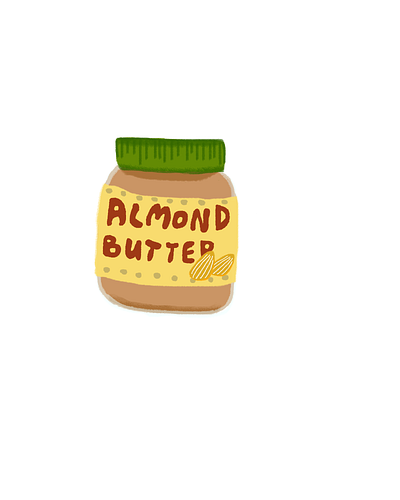 almond butter art adobe photoshop almond butter design flat illustration