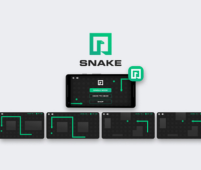 Snake | Logo & App app app design branding and identity design digital game game design ios logo ui ux vintage