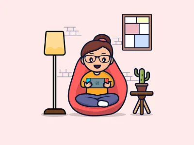 Playing Illustration design illustration nintendo nintendo switch play vector